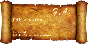 Für Arita névjegykártya
